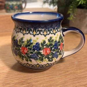 Polish pottery bubble mug